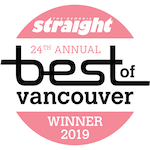 November 2019 “Best of Vancouver”. Winner “Best Hidden Gem”The Georgia Straight